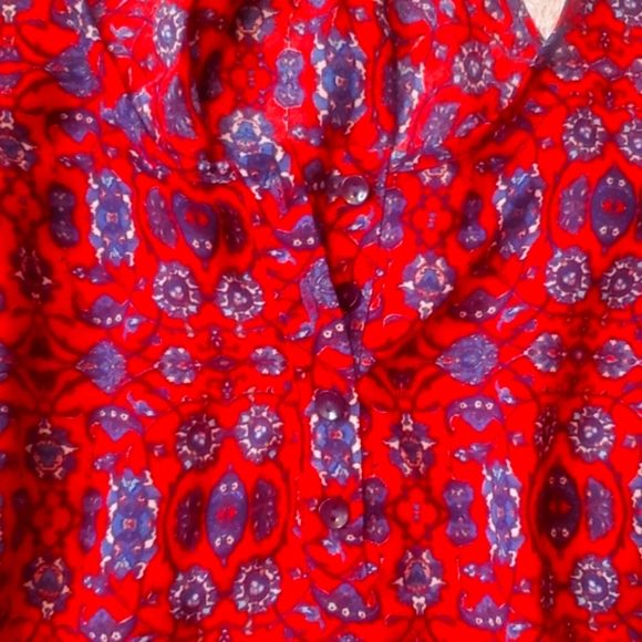 Flower floral print handkerchief print flowy top - Picture 2 of 3